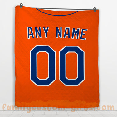 Custom Premium Quilt Blanket New York Jersey Baseball Personalized Quilt Gifts for Her & Him